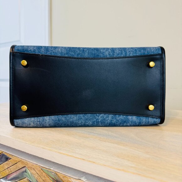 Coach Denim Field Tote 30, EUC, some imperfections - Picture 7 of 14